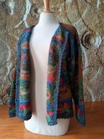 💖Prachtig Intarsia bloemen vest S/M, Ophalen of Verzenden, Nieuw, Maat 42/44 (L), Blauw