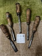 Vintage HoutBeitels  5/Stuk Nooitgedagt, Ophalen of Verzenden