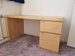 Stevig IKEA Jonas / Malm bureau - 140x65 cm - met twee lades, Huis en Inrichting, Bureaus, Ophalen, Zo goed als nieuw, Bureau