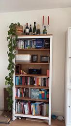 HEMNES boekenkast wit/hout, Ophalen, 50 tot 100 cm, Zo goed als nieuw, 150 tot 200 cm
