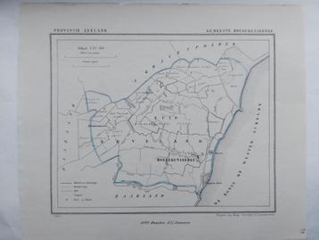 29 / Hoedekenskerke Zuid Beverland Zeeland Litho 1866 Kuyper beschikbaar voor biedingen