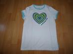 Wit t-shirt met hartje van WE Fashion, maat 146/152 NIEUW!, Meisje, Nieuw, Ophalen of Verzenden, Shirt of Longsleeve