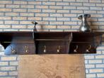 Oude kapstok met koperen haken, Gebruikt, Minder dan 100 cm, Hout, Ophalen