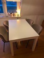 Witte IKEA tafel, Huis en Inrichting, Ophalen, Gebruikt, 4 tot 6 stoelen