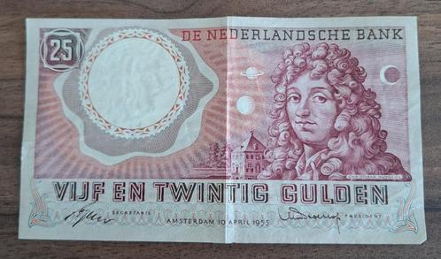 Bankbiljet 25 gulden 1955, Postzegels en Munten, Bankbiljetten | Nederland, Los biljet, 25 gulden, Verzenden