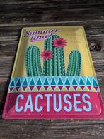 Decoratie cactussen bord en 7 stenen cactussen., Huis en Inrichting, Woonaccessoires | Overige, Ophalen, Zo goed als nieuw