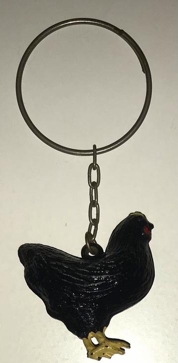 Zwarte kip sleutelhanger, vintage zwarte kip advokaat beschikbaar voor biedingen