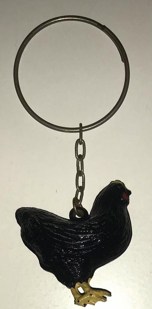 Zwarte kip sleutelhanger, vintage zwarte kip advokaat, Verzamelen, Sleutelhangers, Zo goed als nieuw, Dier of Natuur, Ophalen of Verzenden