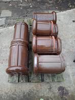 25 Monier Nokvorsten Bruin Verglaasd, Doe-het-zelf en Verbouw, Dakpannen en Dakbedekking, Ophalen, Gebruikt, Minder dan 5 m², Dakpannen