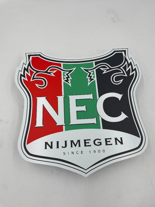 Reclamebord N.E.C. voetbal logo 40x40cm aluminium, Verzamelen, Merken en Reclamevoorwerpen, Nieuw, Reclamebord, Verzenden