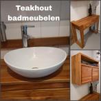 Compleet badmeubel set massief teakhout, Huis en Inrichting, Badkamer | Badkamermeubels, Ophalen, 50 tot 100 cm, Zo goed als nieuw