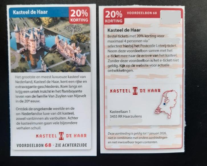 Kasteel de Haar 20% kortingKasteel de Haar 20% korting, Tickets en Kaartjes, Kortingen en Cadeaubonnen, Drie personen of meer