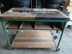 Werkbank met onderplank en wielen, Ophalen, Gebruikt, 70 tot 120 cm