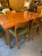 Vintage eettafel van Fristho rio palissander uitschuifbaar, Huis en Inrichting, Tafels | Eettafels, Ophalen, 200 cm of meer, 50 tot 100 cm