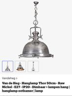Hanglampen set. Zware boot style. Thor, raw nickel dimbaar., Huis en Inrichting, Lampen | Hanglampen, Ophalen, Overige materialen