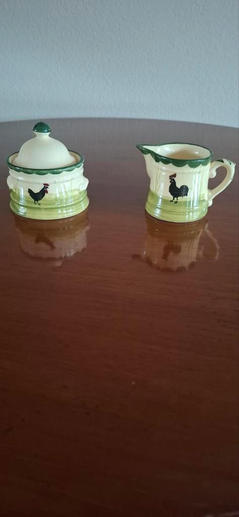 Hahn und Hänchen Melk en Suiker Stelletje, Antiek en Kunst, Antiek | Emaille, Ophalen of Verzenden