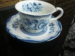 Blue Rose Fine China (Japan) kop en schotel., Antiek en Kunst, Antiek | Servies los, Ophalen of Verzenden