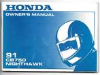 Honda CB750 Nighthawk manual handleiding (3870z), Honda