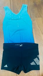 Turnpakje + turnbroekje maat 146/152, Sport en Fitness, Turnen, Blauw, Ophalen of Verzenden, Zo goed als nieuw, Turnpak(je)