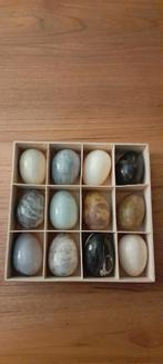 12 gekleurde marmeren eieren, 6 cm, Diversen, Pasen, Gebruikt, Ophalen of Verzenden