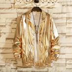 Heren gouden jas / windjack zomerjas goud mannen feest, Kleding | Heren, Verzenden, Nieuw
