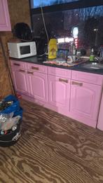 Roze Keuken - Zelf Demonteren!, Gebruikt, Overige kleuren, Enkelwandige keuken, Ophalen of Verzenden