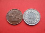 Zwitserland kavel munten 2 en 20 Rappen 1969 / 1989., Postzegels en Munten, Munten | Europa | Niet-Euromunten, Setje, Overige landen