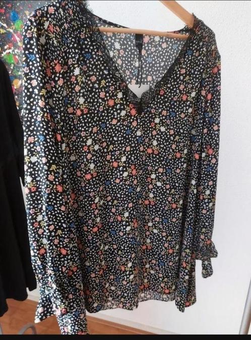 Tuniek Flower rain van Yoek, Kleding | Dames, Grote Maten, Nieuw, Blouse of Tuniek, Zwart, Ophalen of Verzenden