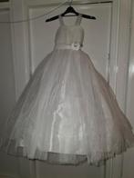 Nieuwe mooie witte bruidsjurk feestjurk galajurk met hoepel, Kinderen en Baby's, Kinderkleding | Maat 140, Ophalen of Verzenden
