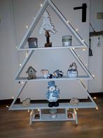 Houten kerstboom met verlichting., Ophalen, Zo goed als nieuw
