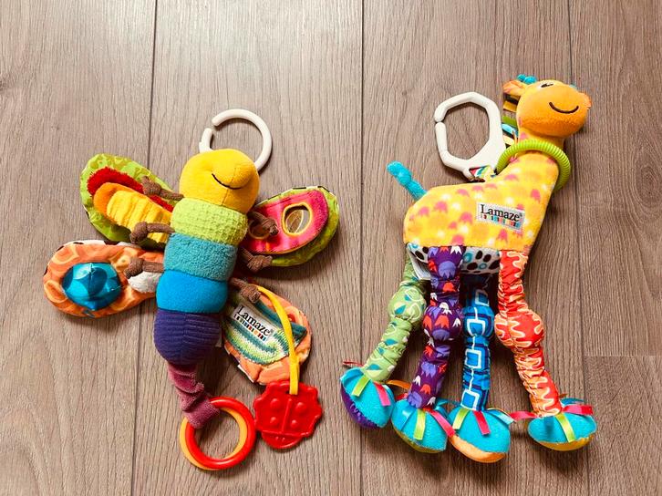 Lamaze Vuurvlieg en Giraffe, Kinderen en Baby's, Speelgoed | Babyspeelgoed, Gebruikt, Overige typen, Met geluid, Ophalen of Verzenden