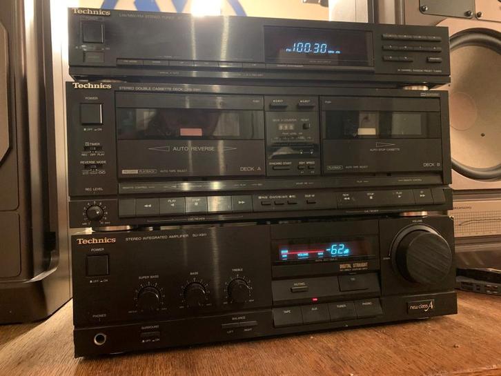 Technics midi set (losse componenten), Audio, Tv en Foto, Stereo-sets, Gebruikt, Cassettedeck, Tuner of Radio, Overige merken