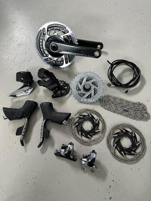 Sram Red eTap AXS 2 x 12 speed E- D1 2022 groepset ZGAN, Fietsen en Brommers, Fietsonderdelen, Zo goed als nieuw, Racefiets, Overige typen