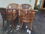 Retro cafestoelen, Huis en Inrichting, Ophalen, Gebruikt, Bruin, Vier
