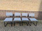 4 stoelen, Huis en Inrichting, Stoelen, Ophalen, Gebruikt, Grijs, Vier