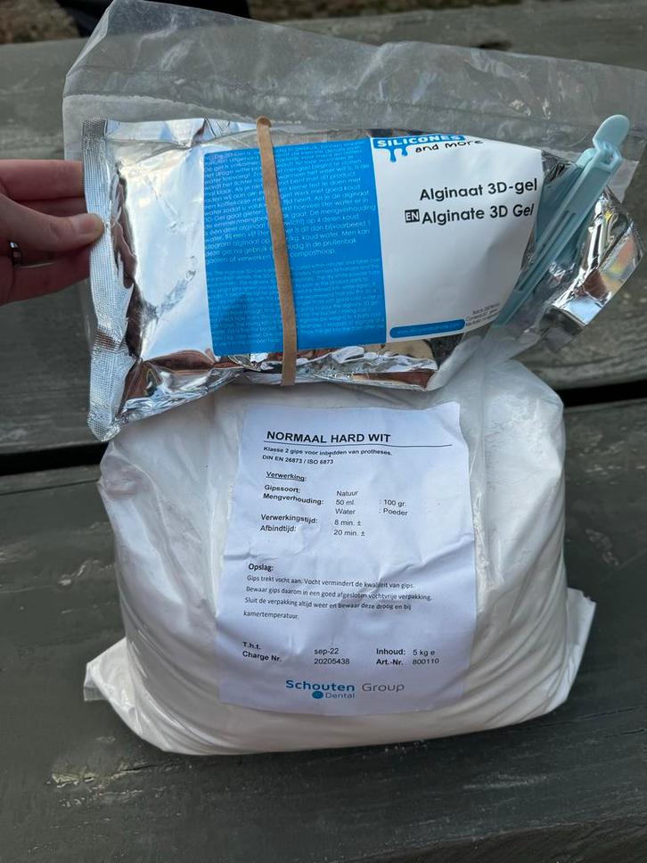 Alginate & Gips Set voor Handen/Buik Afdrukken, Hobby en Vrije tijd, Knutselen, Nieuw, Materiaal, Ophalen of Verzenden