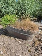 Teil zink met handvat landelijk brocante tuin, Tuin en Terras, Bloembakken en Plantenbakken, Ophalen, Gebruikt, Metaal, Tuin