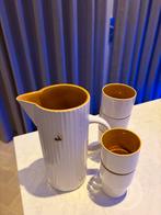 Vintage waterkan en mokken set uit de jaren 70, Ophalen, Gebruikt, Keramiek, Overige typen