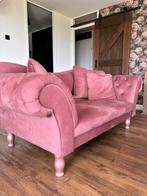 Oud roze bankstel met 4 kussens, Ophalen, Zo goed als nieuw