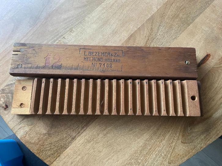 Antieke Houten Sigarenmal L. Bezemer & Zn. Helmond No 7102, Antiek en Kunst, Antiek | Gereedschap en Instrumenten, Ophalen of Verzenden