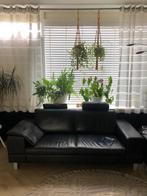 Leolux zwart leren 2 zits bank antipode, Huis en Inrichting, Ophalen, 150 tot 200 cm, Tweepersoons, Zo goed als nieuw