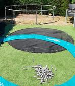 trampoline 305cm:frame, springdoek+veren+afdekzeil, Kinderen en Baby's, Speelgoed | Buiten | Trampolines, Gebruikt, Ophalen