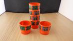 mooie retro oranje eierdopjes met bloemblaadjes, Ophalen of Verzenden, Overige typen