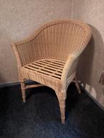 Rieten / rotan stoel jaren 70, Huis en Inrichting, Ophalen, Gebruikt, Bruin, Riet of Rotan