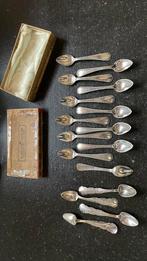 Antieke mokkalepeltjes zilver/ verzilverd, Ophalen of Verzenden