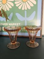 Vintage Franse glazen Rosaline dessert roze ijscoupe glas, Antiek en Kunst, Ophalen of Verzenden