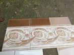 52 art nouveau randtegels met beige / taupe afbeelding, Ophalen