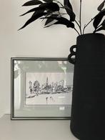 Leuk zwart wit schilderijtje, gesigneerd, Ophalen of Verzenden