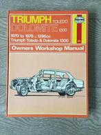 Haynes Manual (vraagbaak) Triumph Dolomite 1300 1970-1978, Ophalen of Verzenden