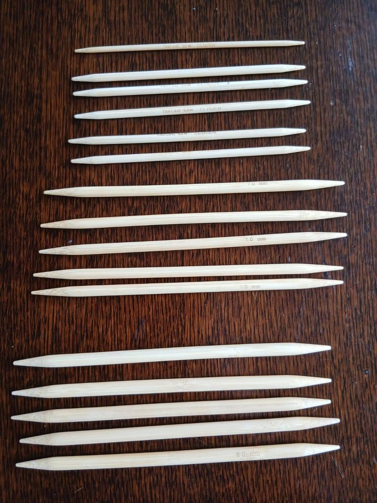 Sokkennaalden bamboe Clover Takumi + breinaalden zonder kop, Ophalen of Verzenden, Breien, Naald